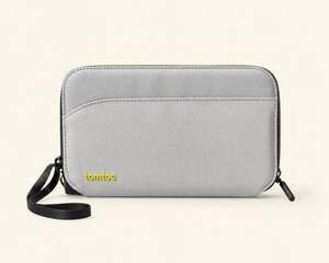 Tomtoc Tech Organizer Travel Cable Case Gray RFID Protected Pouch